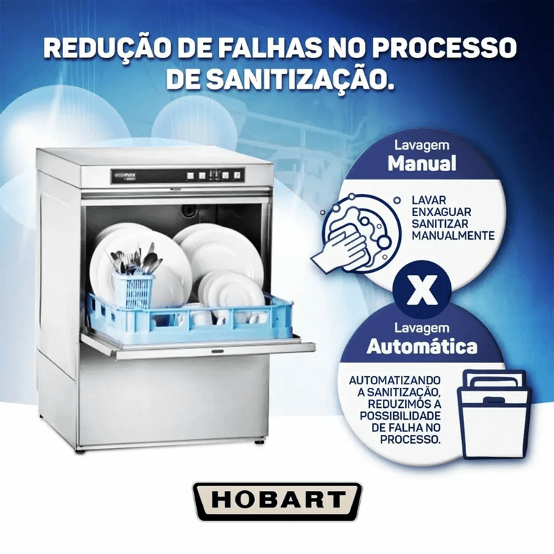 Lavadora de Loucas Hobart Ecomax 403 220V Monofasica