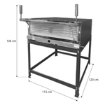 Forno Industrial Refratario 95X95 A Gas - Mr Fogoes
