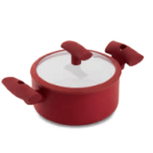 Caçarola De Alumínio Com Revestimento Cerâmico 2,5 Litros Vermelha - Hercules