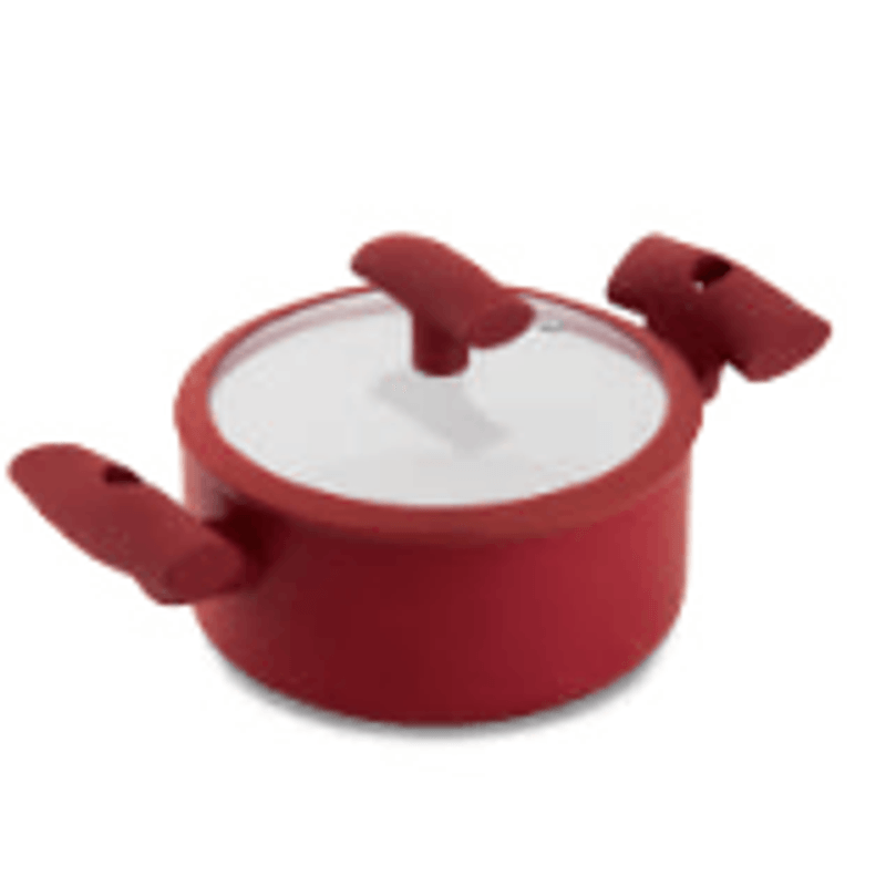 Cacarola De Aluminio Com Revestimento Ceramico 2-5 Litros Vermelha - Hercules