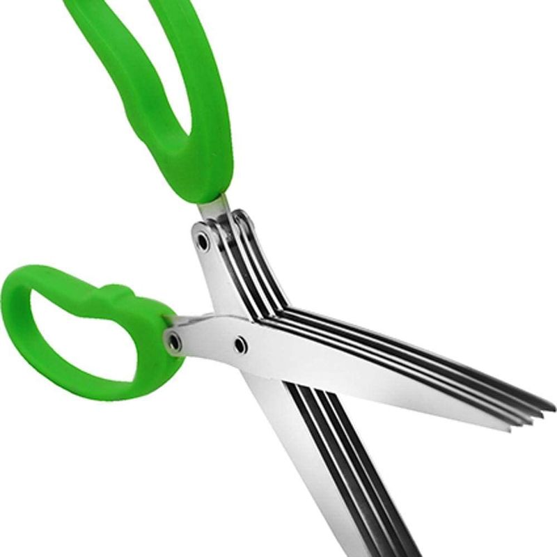 Tesoura 5 Laminas Corta Verdura e Folhas 21cm Yangzi