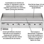 Chapa Bifeteira Profissional a Gas VCRG48 Vulcan - Hobart