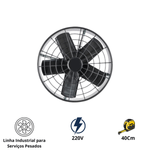 Exaustor Industrial Servico Pesado 40cm 220V Ventisol