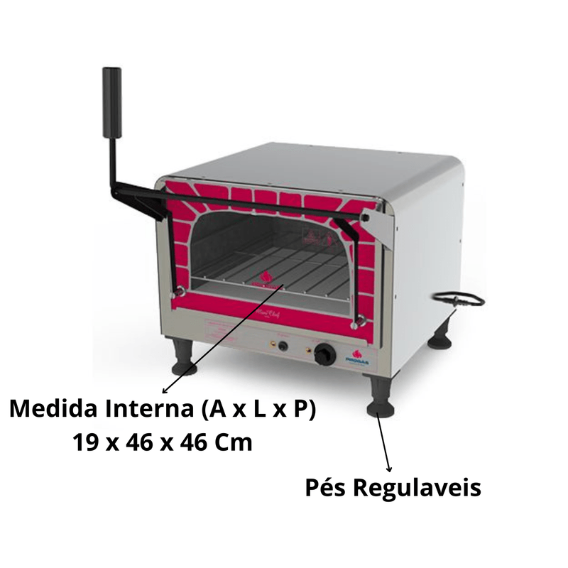Forno Eletrico Refratario Mini Chef Gratinador 127V Prpe-400st Progas