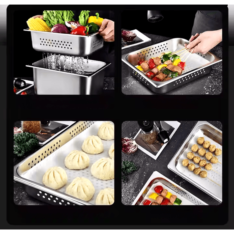 Cuba GN 1-2 40mm Perfurada Inox - Narcel