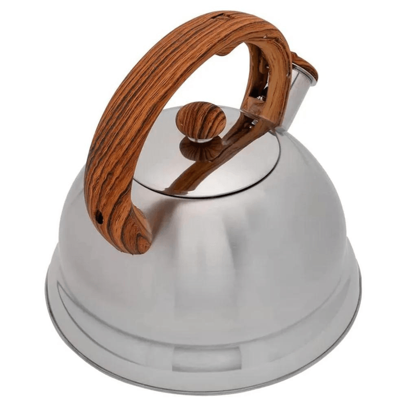 Chaleira De Inox Com Apito Alca Bambu 3 Litros Mimo Style