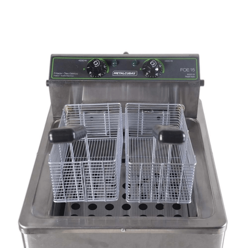 Fritadeira Eletrica 15 Litros 220V Potencia 8000W FOE15 Metalcubas