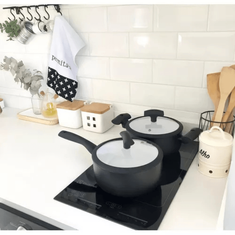 Jogo De Panelas Inducao 5 Pecas Preto - Hercules