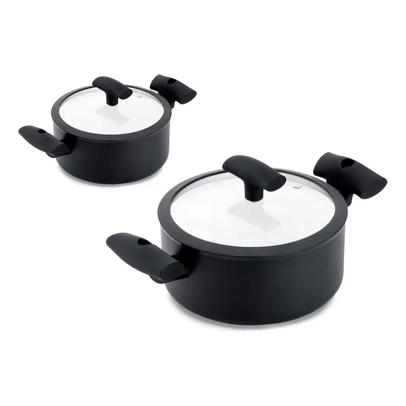 Jogo De Panelas Inducao 5 Pecas Preto - Hercules