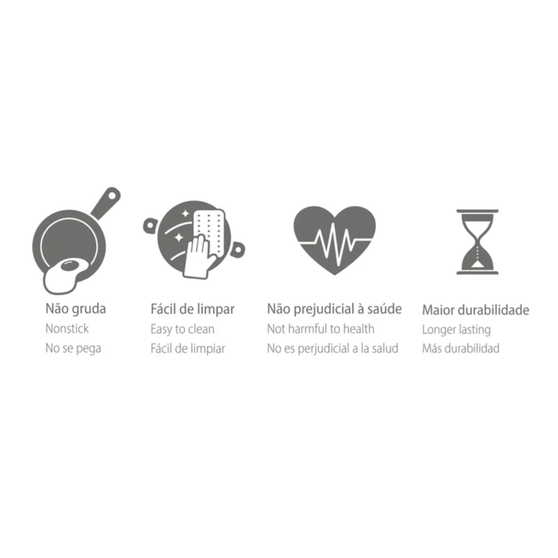 Frigideira Antiaderente 30cm Tramontina Starflon Max Chumbo