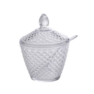 Açucareiro De Acrílico Luxxor Com Tampa e Colher 400ml - Paramount
