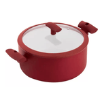 Cacarola De Aluminio Com Revestimento Ceramico 5 Litros Vermelha - Hercules