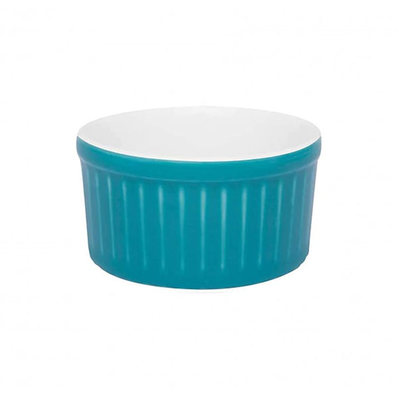 Ramequim De Porcelana 100ml Azul-Branco - Oxford