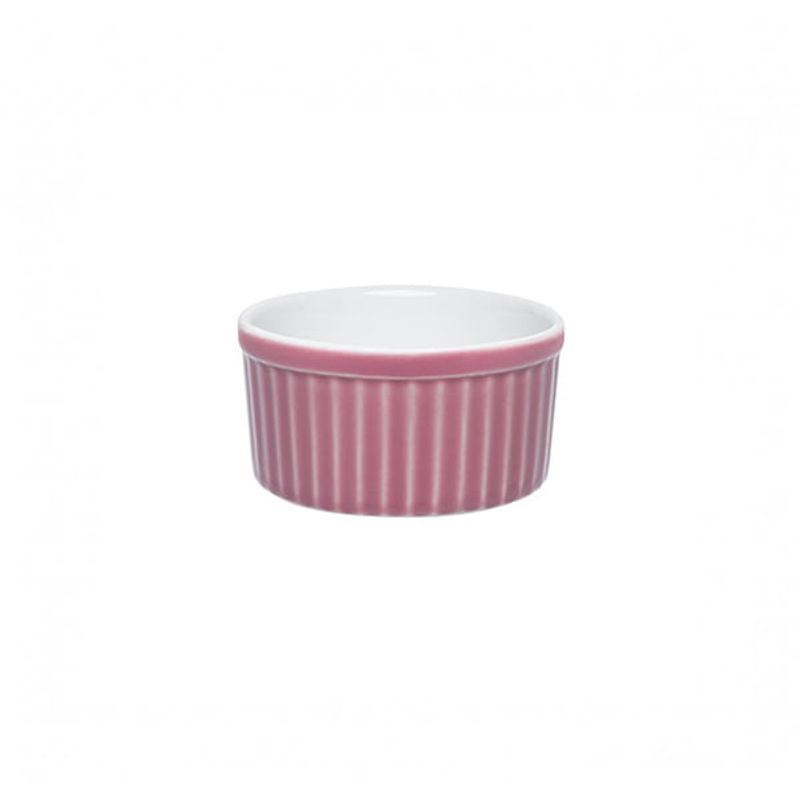 Ramequim De Porcelana 50ml Rosa-Branco - Oxford