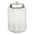 Pote De Vidro Tampa De Metal Organizador 2-1L - Lyor