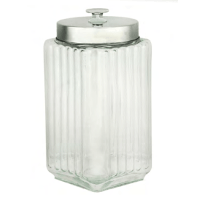 Pote De Vidro Tampa De Metal Organizador 2-1L - Lyor