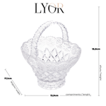 Cesta de Cristal Diamante Estrela 17-13-5-18-5cm Lyor