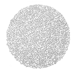 Lugar Americano De Plastico Garden Prateado - Lyor