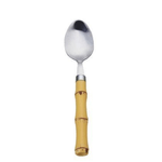 Colher de mesa inox com cabo de bambu plastico LYOR