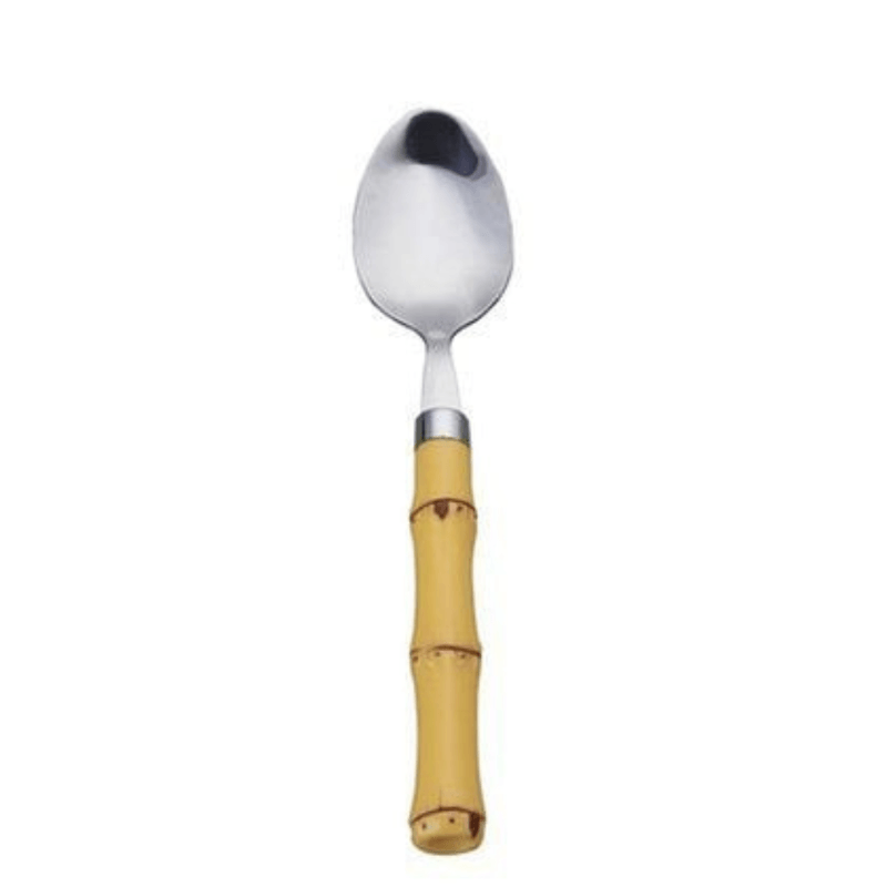 Colher de mesa inox com cabo de bambu plastico LYOR