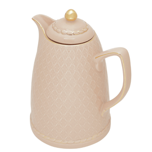 Garrafa Térmica De Porcelana Renda Rosa 900ml - Rojemac