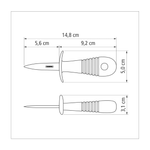 Faca para Ostra de Inox com Cabo Preto  - TRAMONTINA