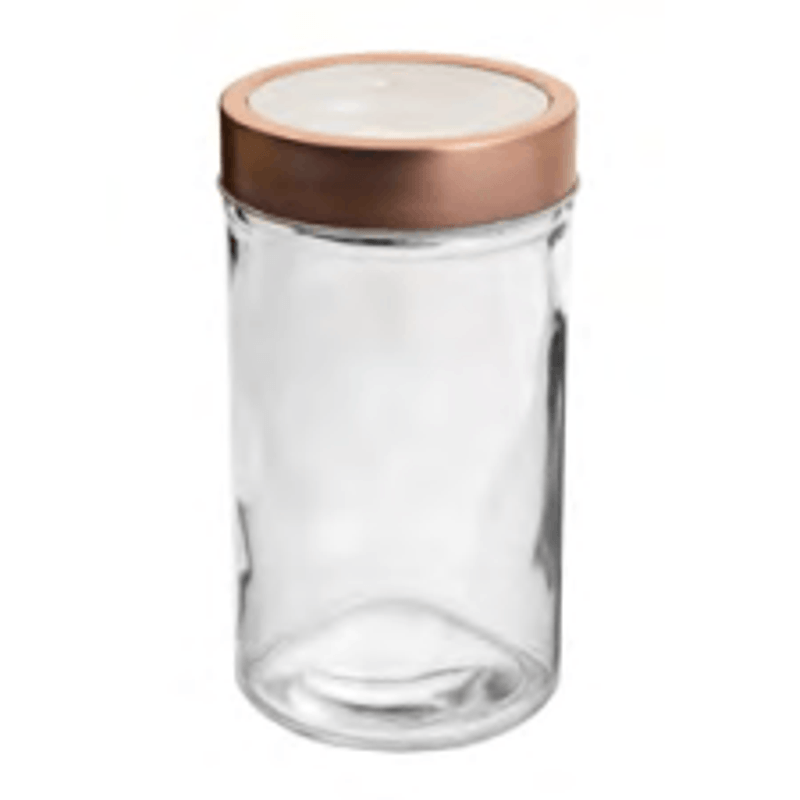 Pote De Vidro Tampa De Acrilico Rose 500ml - Lyor