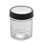 Pote De Vidro Tampa De Acrilico Preto 350ml - Lyor