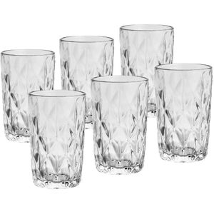 Conjunto De Copo De Vidro 6 Peças Diamond - Lyor