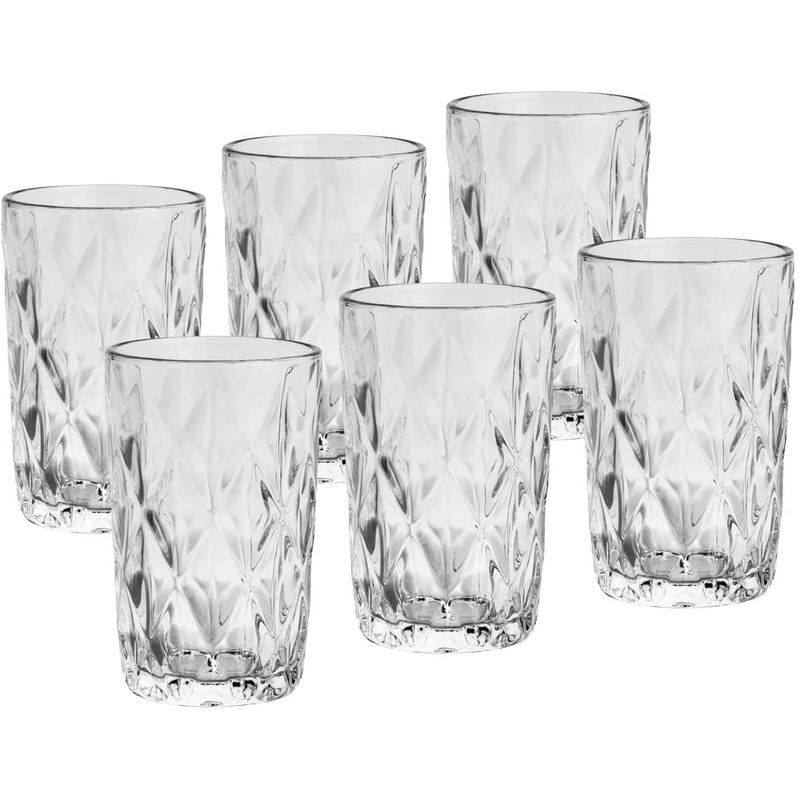 Conjunto De Copo De Vidro 6 Pecas Diamond - Lyor