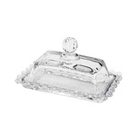 Manteigueira De Cristal Com Tampa Pearl 14x9x8cm - Rojemac