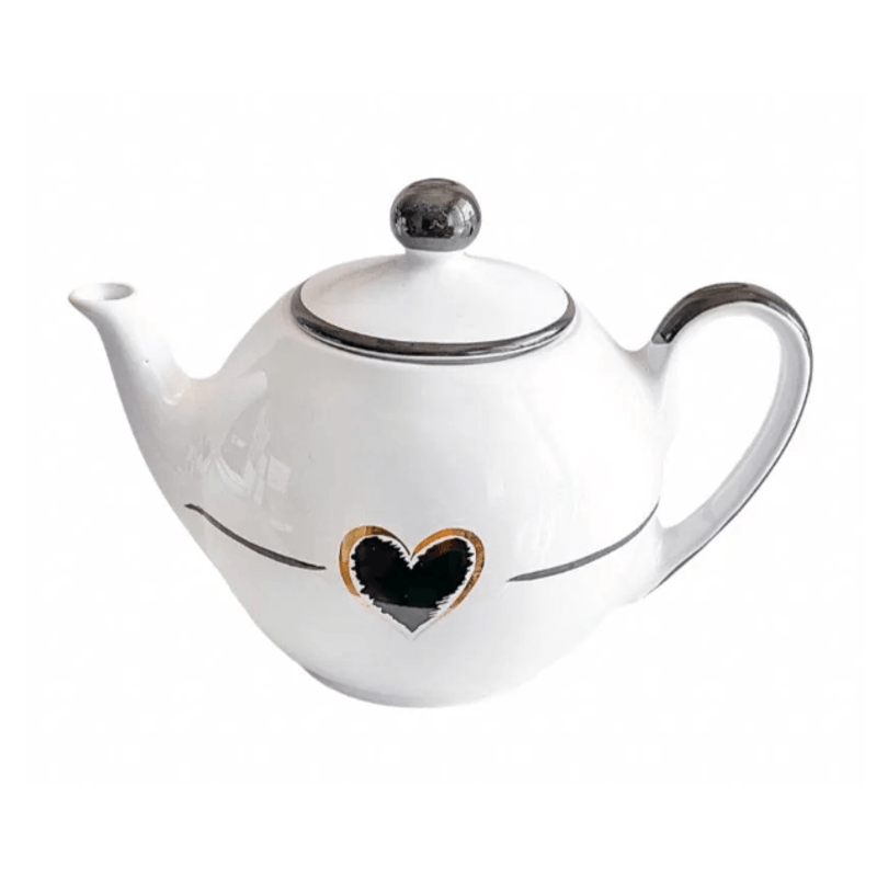 Bule De Porcelana Riviera Coracao 700ml - Luiz Salvador