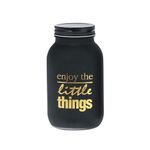 Pote De Vidro Preto Fosco Enjoy 720ml - Hercules