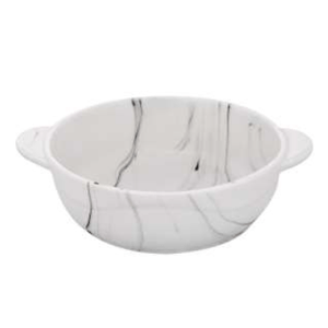 Travessa De Porcelana Com Alça Marble 350ml - Hauskraft