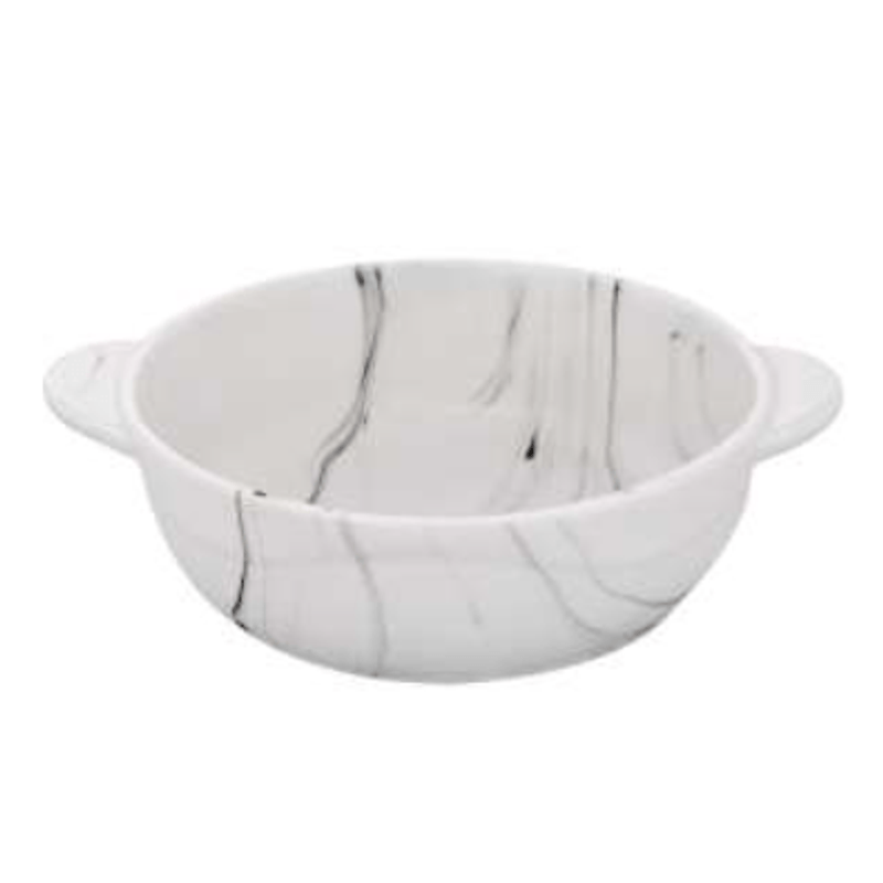 Travessa De Porcelana Com Alca Marble 350ml - Hauskraft