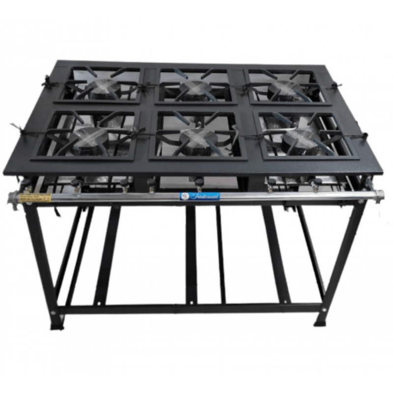 Fogao Tradicional 6 Bocas Alta Pressao 30X30 P7 - MR Fogoes