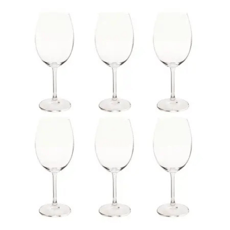 Tacas Vinho Cristal Bohemia Bordeaux 580ml 6pcs Etilux