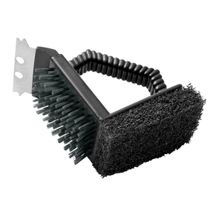 Escova Para Limpar Grelha Com Espátula 3 em 1 - Mimo