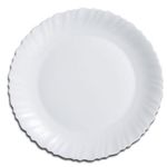 Prato De Vidro Temperado Raso Feston Branco 27cm - Luminarc