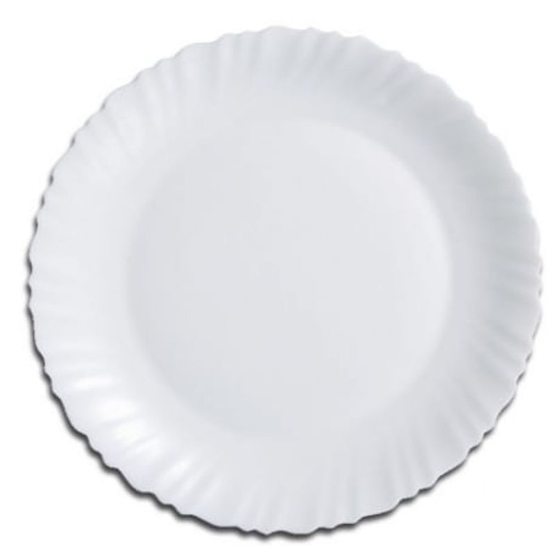 Prato De Vidro Temperado Raso Feston Branco 27cm - Luminarc