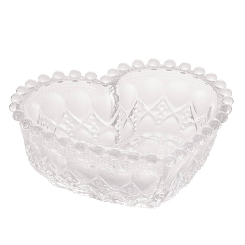 Bowl De Vidro Coracao Balls 13-5x12x5cm - Lyor