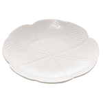 Prato Folha De Ceramica Banana Leaf Branco 20x20x3cm - Lyor