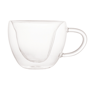 Conjunto Com 2 Xícaras De Vidro Duplo Heart 230ml - Lyor