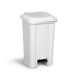 Lixeira com Tampa e Pedal Branco 45L - Bolivar