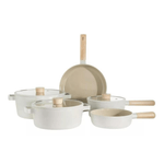 Jogo De Panelas Revestimento Ceramico Creme Fika Inducao - NEOFLAM