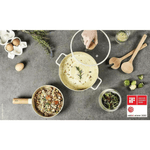 Jogo De Panelas Revestimento Ceramico Creme Fika Inducao - NEOFLAM