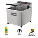 -Fritadeira Eletrica Metalcubas 18 Litros 2 Cestos GFAO 18M