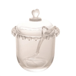 Meleira Cristal Chumbo com Pegador e Tampa de Coracao LYOR