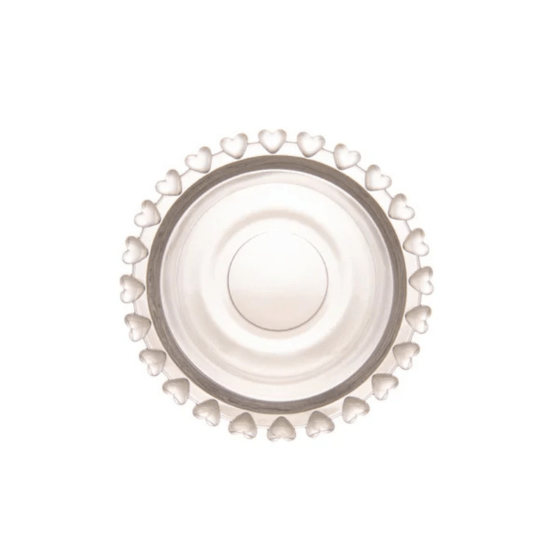 Meleira Cristal Chumbo com Pegador e Tampa de Coracao LYOR