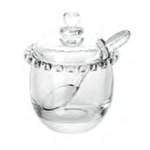 Acucareiro De Cristal Chumbo Com Colher Coracao 9-5x12cm - Lyor